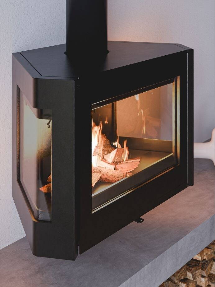 Schwedenofen Black Sapphire Stahl schwarz Schwedenofen Black Sapphire Stahl schwarz