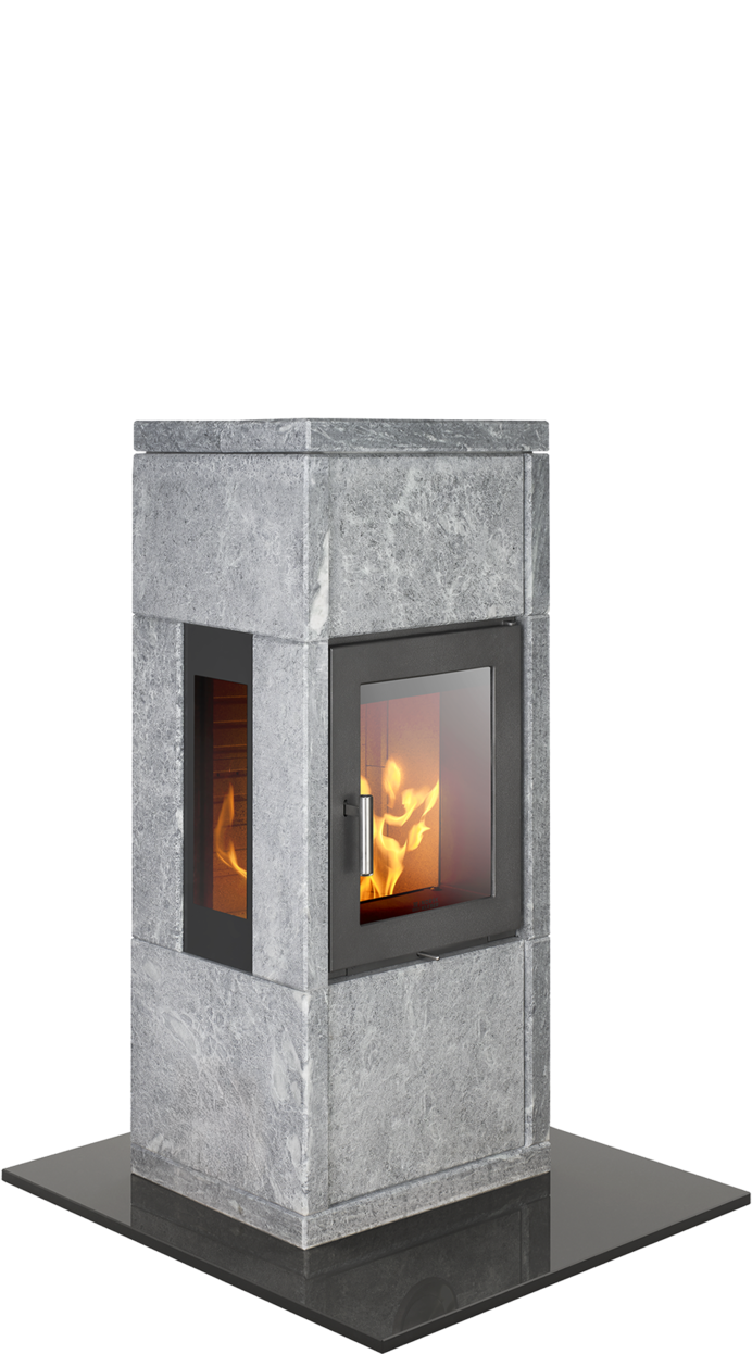 Schwedenofen Sovrana Easy Stahl schwarz Montagebeispiel Schwedenofen Sovrana Easy Stahl schwarz Montagebeispiel